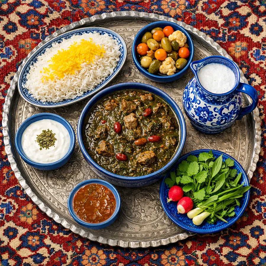 10 راز قورمه سبزی جاافتاده با سبزی سرخ کنسروی